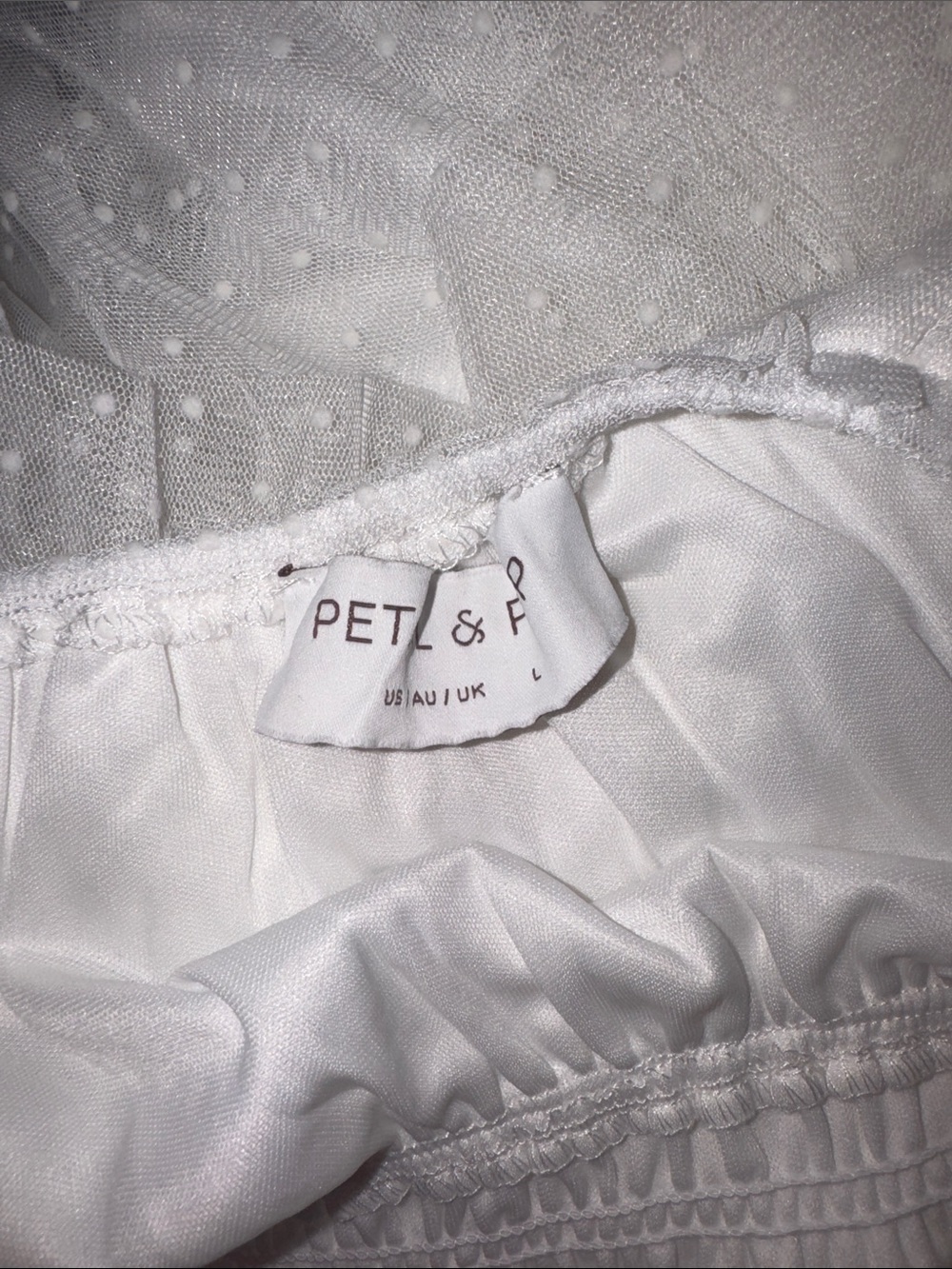 NEW Petal & Pup Tulle Belle maxi off white maxi sz L - Picture 4 of 5